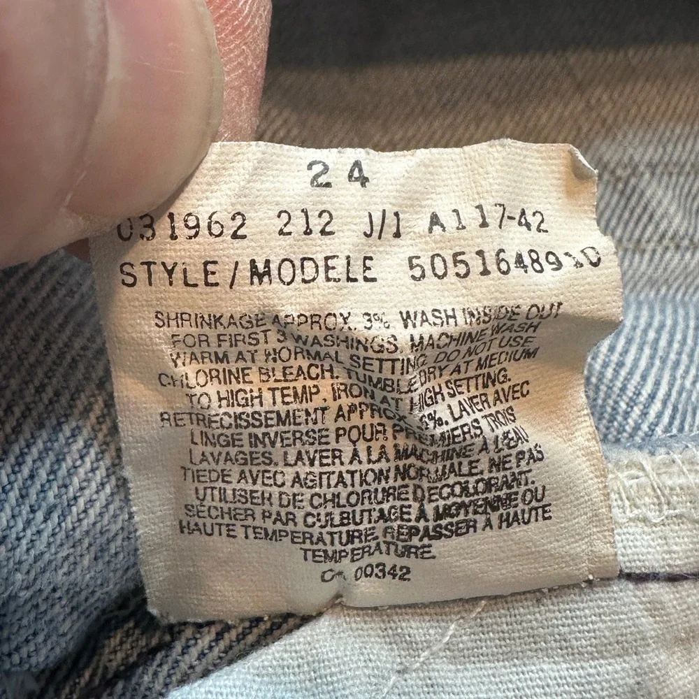 Vintage Levi's 516 Jeans Mens‎ 38x32 (36x31) Blue Slim Fit Light Wash Denim 90s
